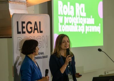 Anna Markowska i Ewa Walewska na konferencji Legal Design Forum 5