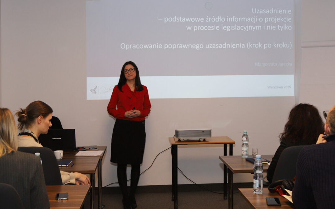 Warsztaty legislacyjne: Jak poprawnie opracować uzasadnienie projektu aktu normatywnego