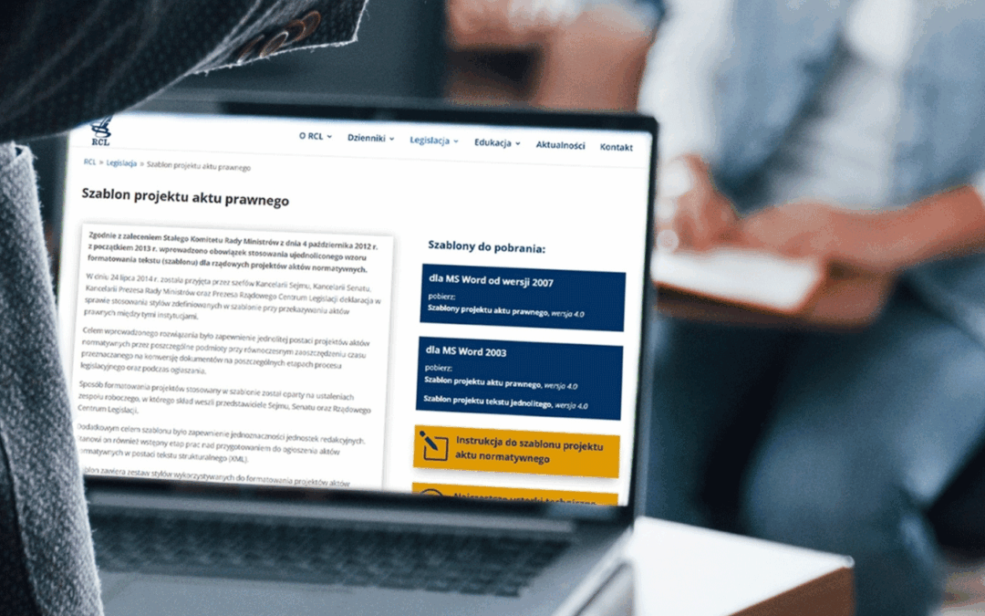 Podsumowanie szkoleń dotyczących szablonu aktu normatywnego