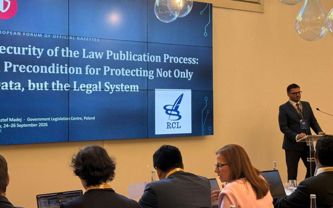 Przedstawiciele RCL na 22. Europejskim Forum Dzienników Urzędowych