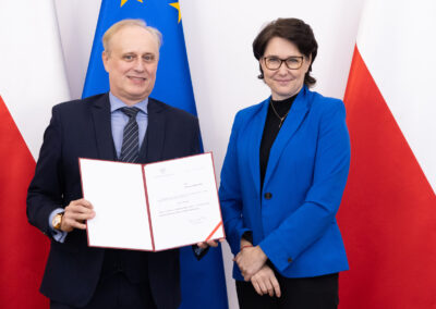 Prof. Mariusz Jabłoński i Joanna Knapińska, Prezes Rządowego Centrum Legislacji, Sekretarz Rady Ministrów.