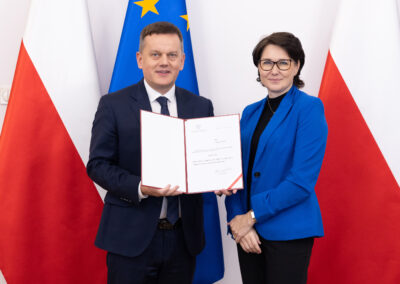 Prof. Grzegorz Kuca i Joanna Knapińska, Prezes Rządowego Centrum Legislacji, Sekretarz Rady Ministrów.
