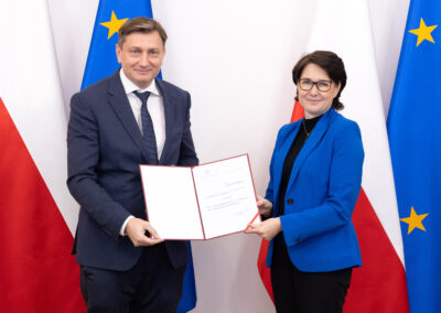 Prof. Łukasz Pisarczyk i Joanna Knapińska, Prezes Rządowego Centrum Legislacji, Sekretarz Rady Ministrów.