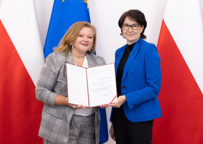 Prof. Marlena Sakowska-Baryła i Joanna Knapińska, Prezes Rządowego Centrum Legislacji, Sekretarz Rady Ministrów.