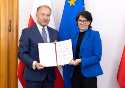 Prof. Rafał Stankiewicz i Joanna Knapińska, Prezes Rządowego Centrum Legislacji, Sekretarz Rady Ministrów.